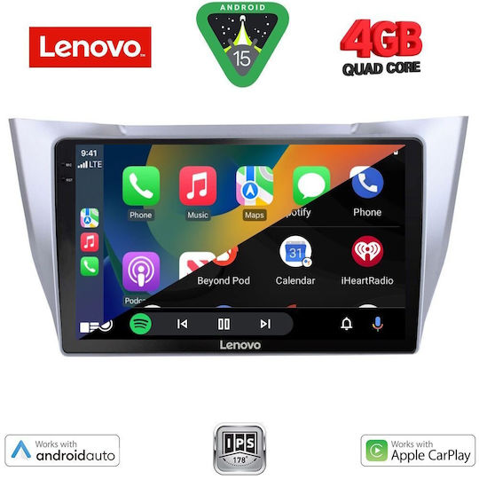 Lenovo Car Audio System for Lexus RX300 2003-2008 Bluetooth USB WiFi GPS Apple CarPlay Android Auto with 10" Touch Screen