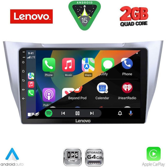Lenovo Автомобилна Аудио Система За Lexus RX300 2003-2008 Bluetooth USB Вграден Wi-Fi GPS Apple CarPlay Android Auto С Touch Screen 10"