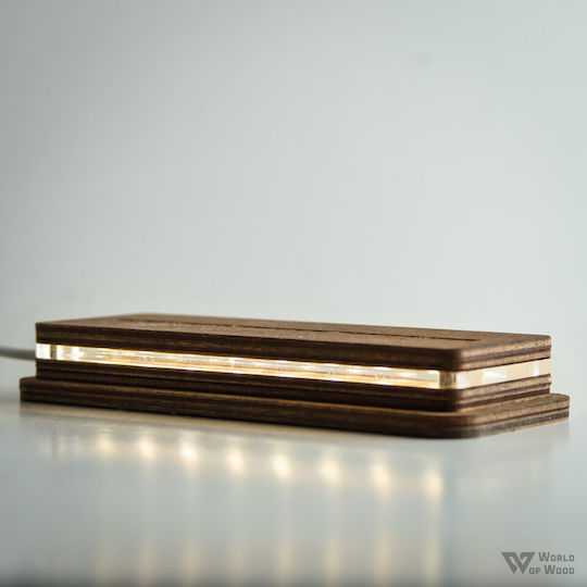 World of Wood LED Kinder Tischlampe Weiß 22x17cm