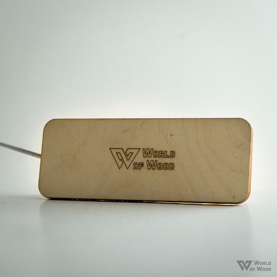 World of Wood LED Kinder Tischlampe Weiß 22x17cm