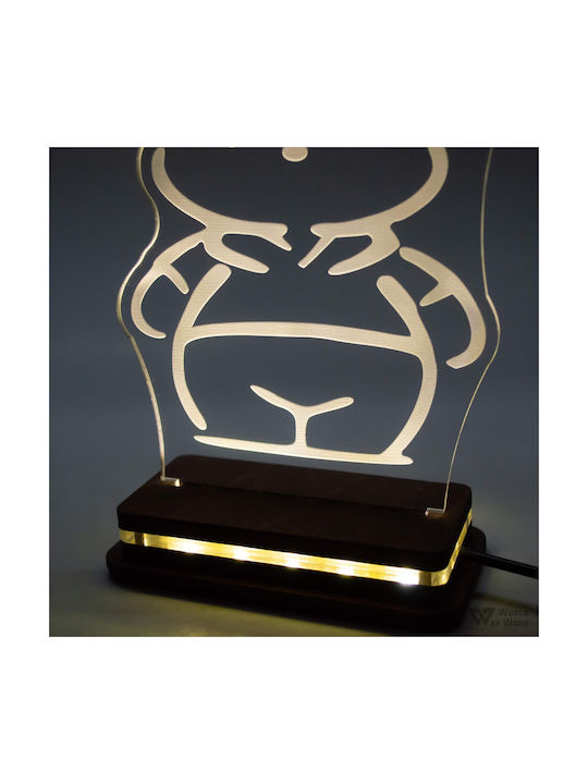 World of Wood Led Kids Decorative Lamp Pochacco White 20x14cm