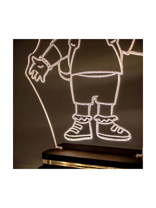 World of Wood Led Kids Decorative Lamp Dora the Explorer White 21x15cm