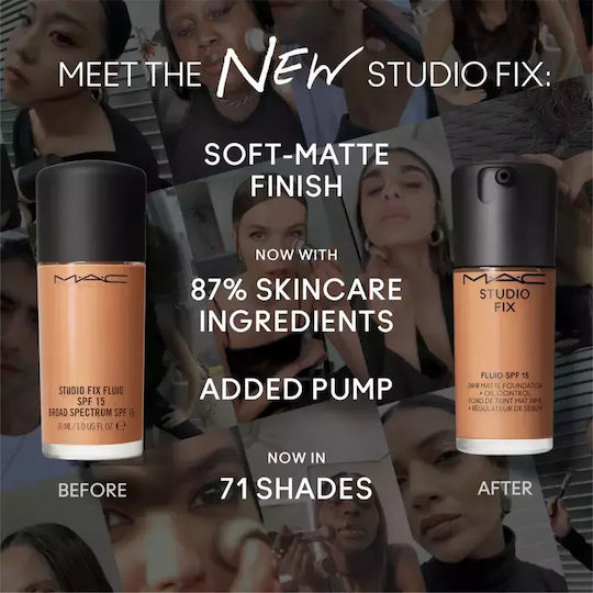 M.A.C Studio Fix Лилаво/бяло SPF15 NC5 30мл