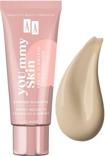 Aa You.mmy Skin Peach Flawless Foundation Mineral Foundation 02 Nude 30ml