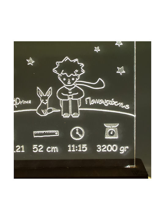 World of Wood Led Kids Decorative Lamp Little Prince Multicolor 22x17cm