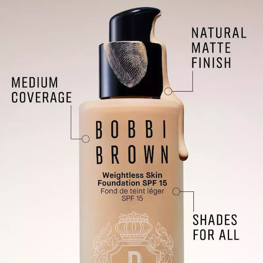 Bobbi Brown Weightless Skin Liquid Foundation SPF15 Warm Natural 30ml