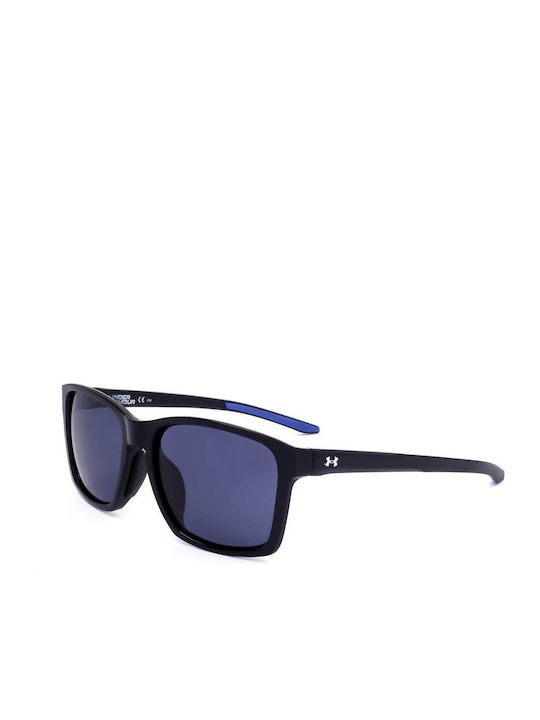 Under Armour Men's Sunglasses with Black Plastic Frame and Blue Lens UA0010FS807