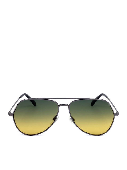 Levi's Sunglasses Gray with Metal Frame & Yellow Lens