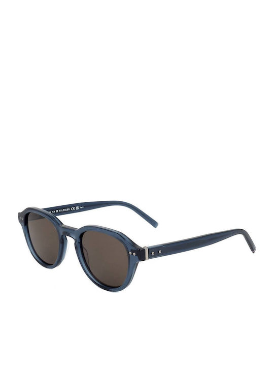Tommy Hilfiger Men's Sunglasses with Blue Plastic Frame and Brown Lens TH1970/S PJP/70