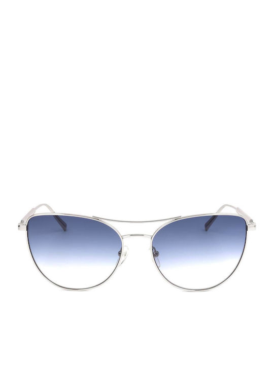 Longchamp Women's Sunglasses with Black Plastic Frame and Blue Gradient Lens LO134S 715