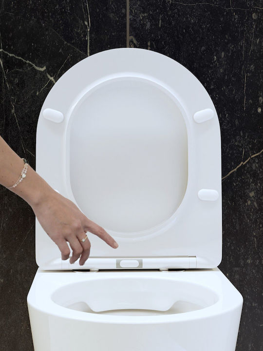 Granitan Καπάκι Λεκάνης Slim Soft Close Πλαστικό Λευκό