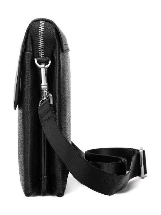 Leder Herren Tasche Schulter / Crossbody Schwarz