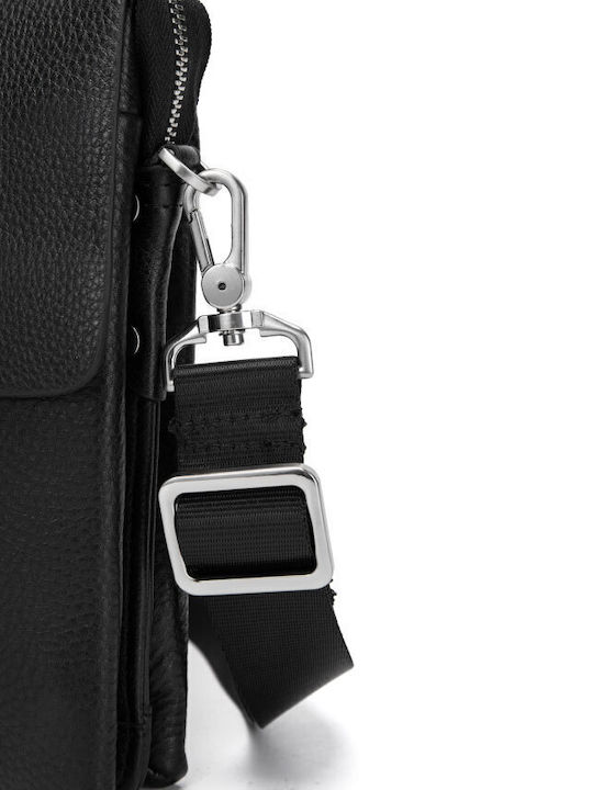 Leder Herren Tasche Schulter / Crossbody Schwarz