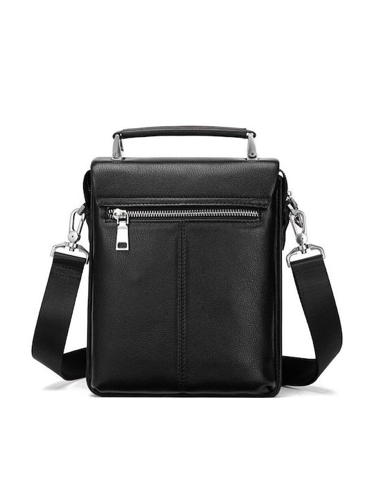 Leder Herren Tasche Schulter / Crossbody Schwarz
