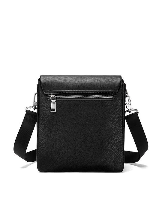 Leather Men's Shoulder / Crossbody Bag Black