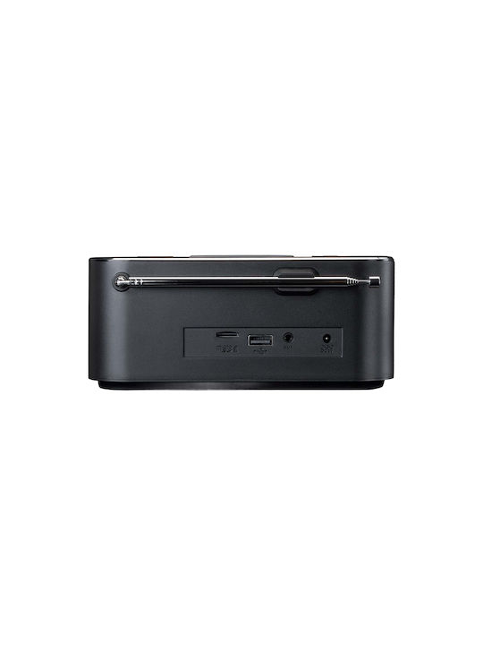 Lenco Dab+ Fm Стерео Часовник Радио Bluetooth Безжично Зареждане Черен