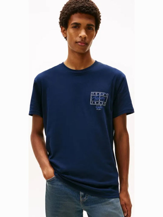 Tommy Hilfiger Tricou Cu Mânecă Scurtă Albastru Tommy Hilfiger Tricou Cu Mânecă Scurtă Albastru