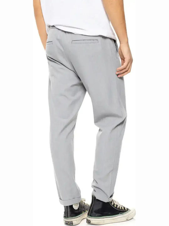 Pantaloni Chino Elastici Gri Deschis