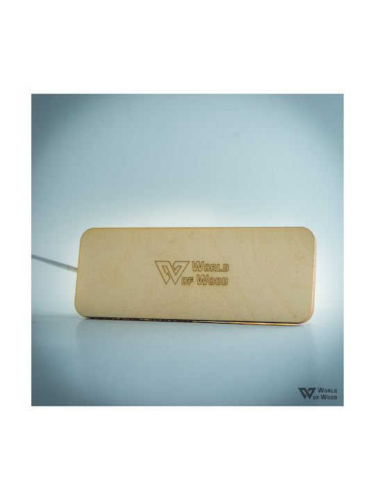 World of Wood Dekoratives Tischlicht LED 21x13cm
