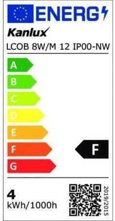 Led Strip 12v Lcob 8w/m 12 Ip00-nw 760lm/m 4000k Neutral Color 33366