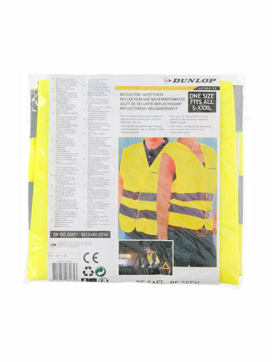 Dunlop Arbeitsweste mit reflektierenden Bändern Gelb