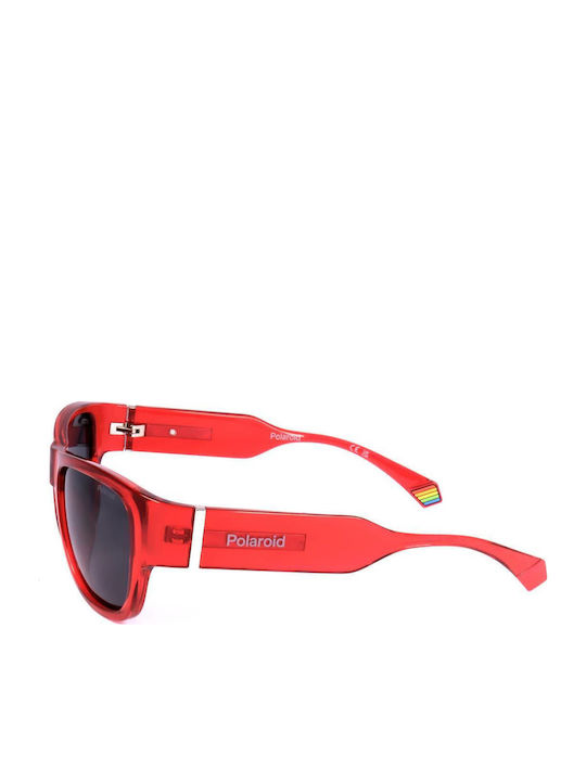 Polaroid Unisex Ochelari de soare cu Roșu Cadru și Gri Lentilă PLD6197/S MCC/9A