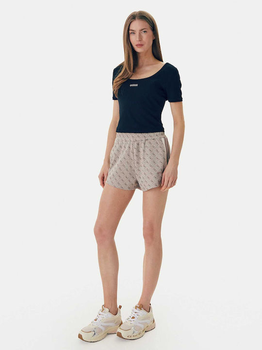 Damen Bluse Kurzärmelig Schwarz