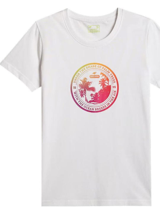 Women's Short Sleeve White Blouse