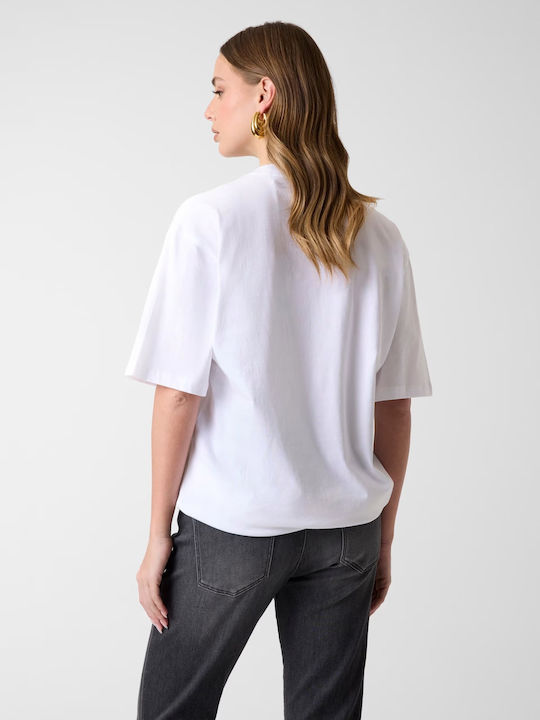 Guess Tricou Alb Damă