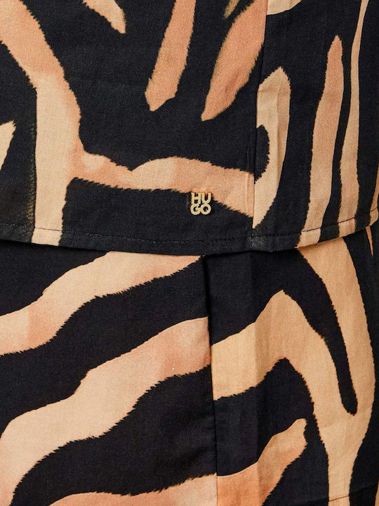 Women's Cotton Short Sleeve Leopard Top