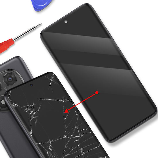 Clappio Пълен Amoled Екран Redmi Note 14 Pro 5G Сензорно Стъкло Рамка Черен