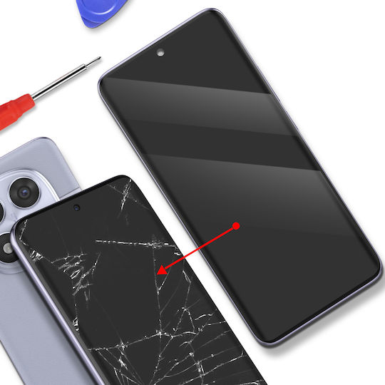Clappio Full Amoled Екран Redmi Note 14 Pro 5G Сензорно Стъкло Рамка Лавандулов