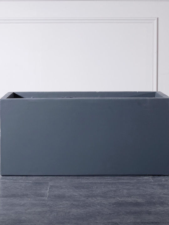 Supergreens Planter Ceramic Gray 80x37x37cm.