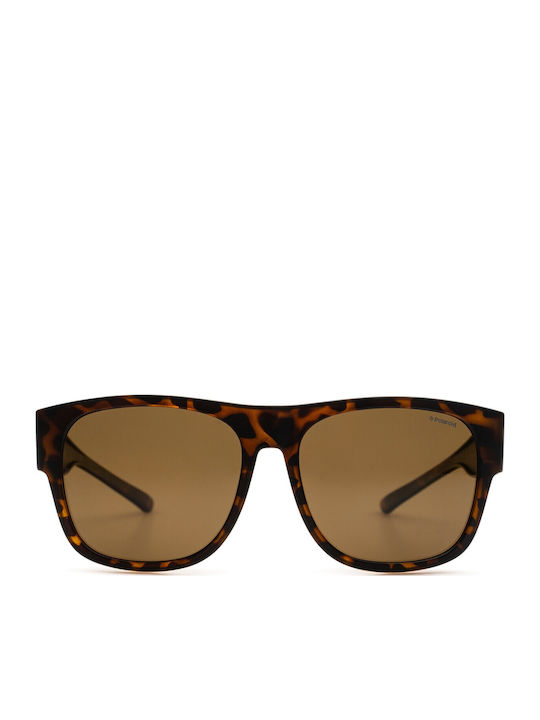 Polaroid Men's Sunglasses with Brown Tartaruga Plastic Frame and Brown Polarized Lens