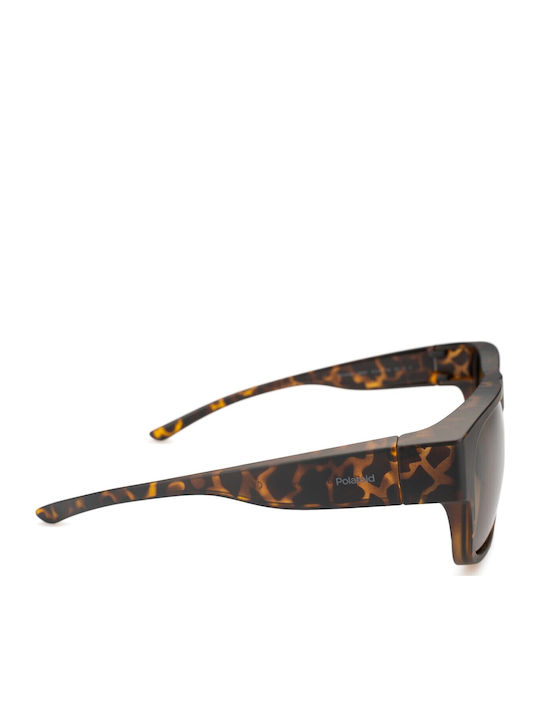 Polaroid Men's Sunglasses with Brown Tartaruga Plastic Frame and Brown Polarized Lens