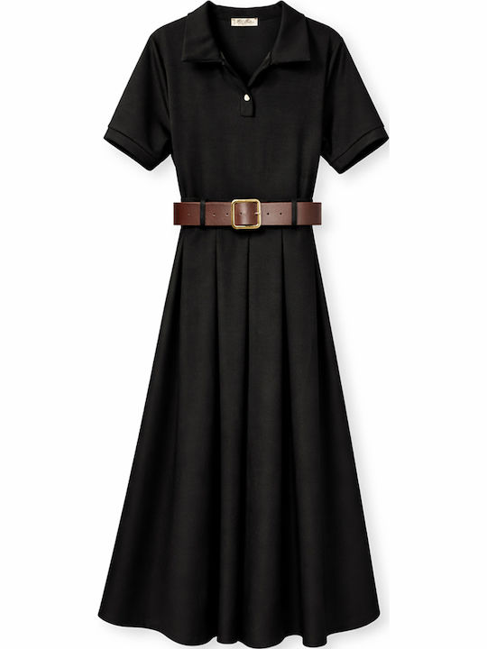 Sommer Maxi Damenkleid Schwarz