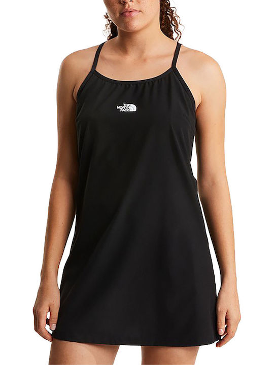 Summer Mini Athletic Sleeveless Dress Black