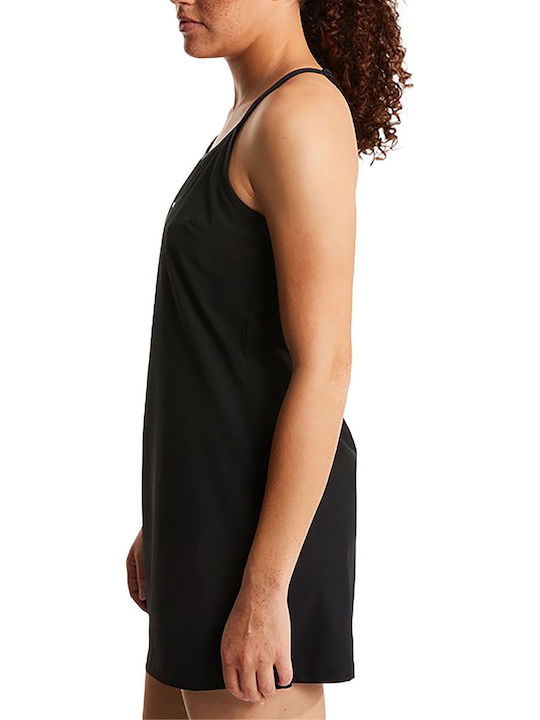 Summer Mini Athletic Sleeveless Dress Black
