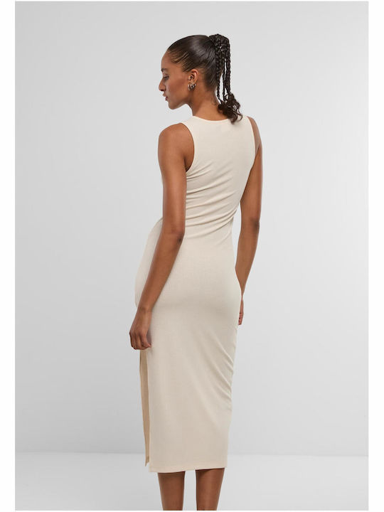 Ladies Summer Midi Dress with Tearing Whitesand