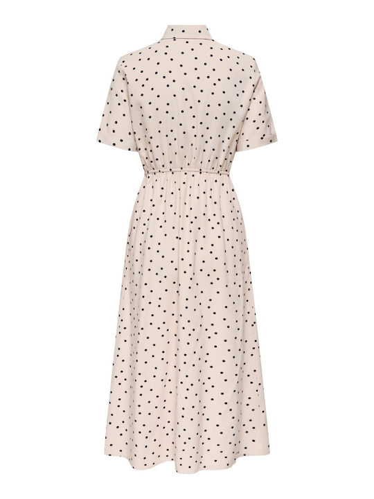 Life Maxi Hemdkleid Beige