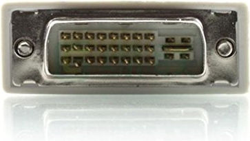 Adaptor DVI la VGA Zola Masculin la Masculin 24+1 Pin VGA 15 Pini Alb