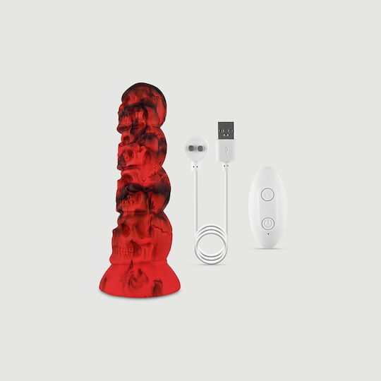 Realistischer Vibrator mit Fernbedienung Rot