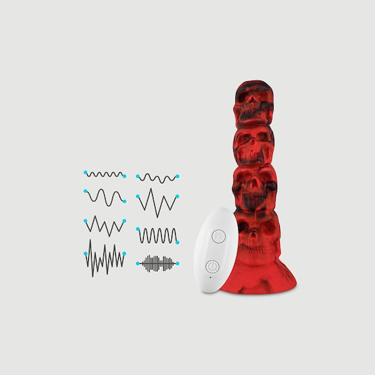 Realistischer Vibrator mit Fernbedienung Rot