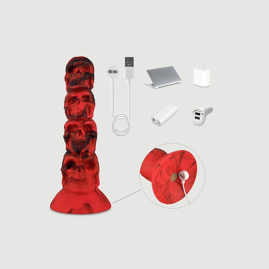 Realistischer Vibrator mit Fernbedienung Rot