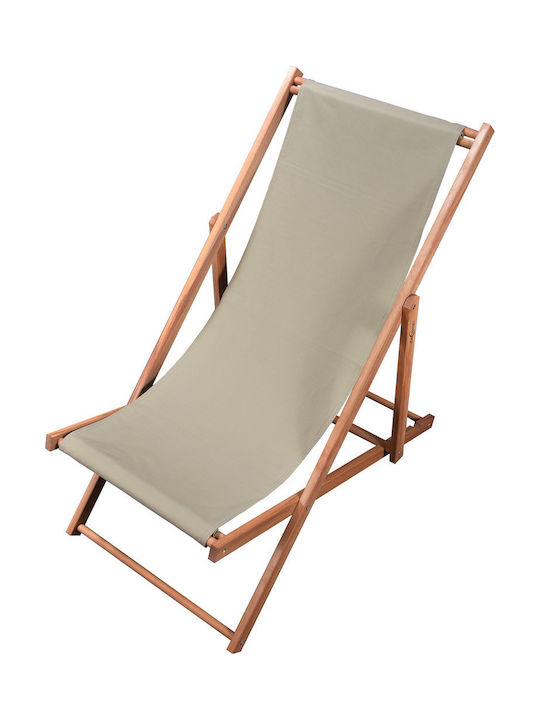 Sezlong Blumapi Din Lemn Crem 140x60x87cm