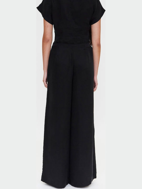 Wild Pony Women's High Waist Crepe Pantaloons Black