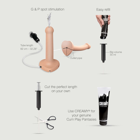 Strap On Me Small Realistic Dildo with Ejaculating Flesh