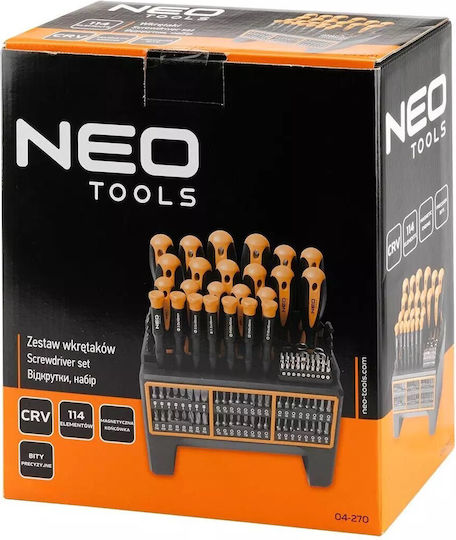 Neo Tools Комплект 114 Магнитни Прецизни Отвертки