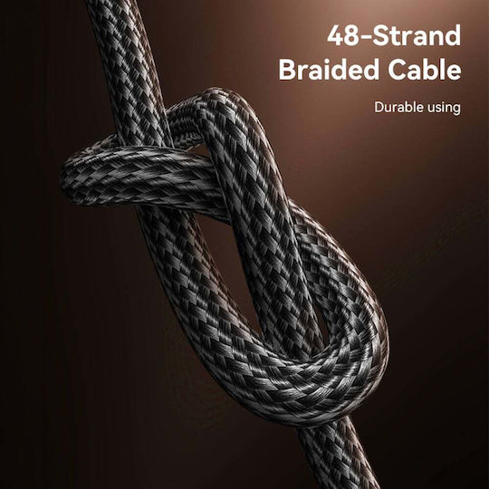 Yesido Braided USB 2.0 Cable USB-C male - USB-C 60W PD Μαύρο 0.3m