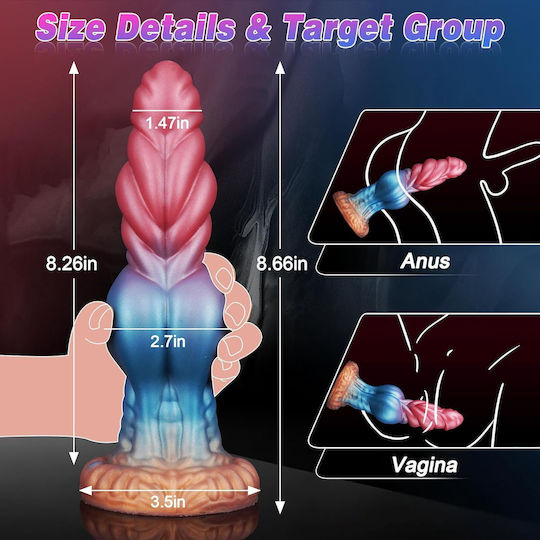 Ρεαλιστικό Dildo με Όρχεις και Βεντούζα Ροζ 22cm